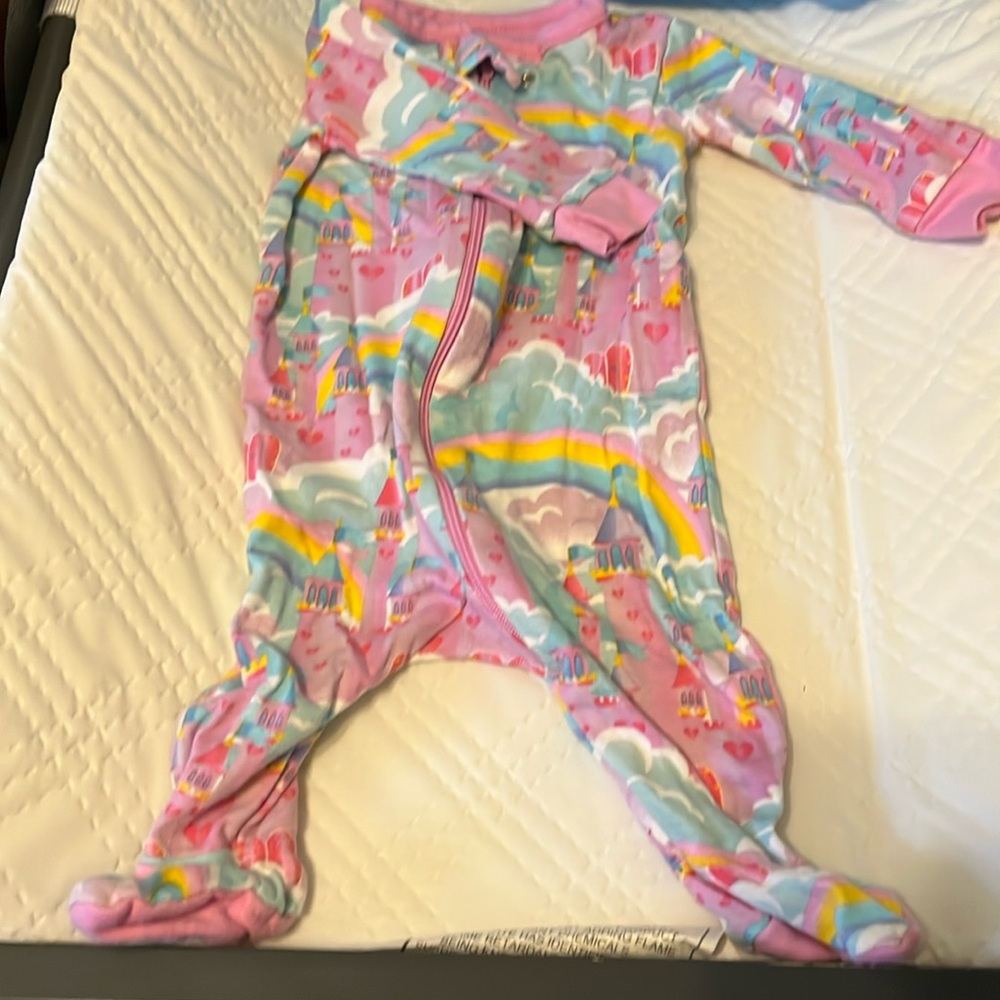 Baby castle zip onesie